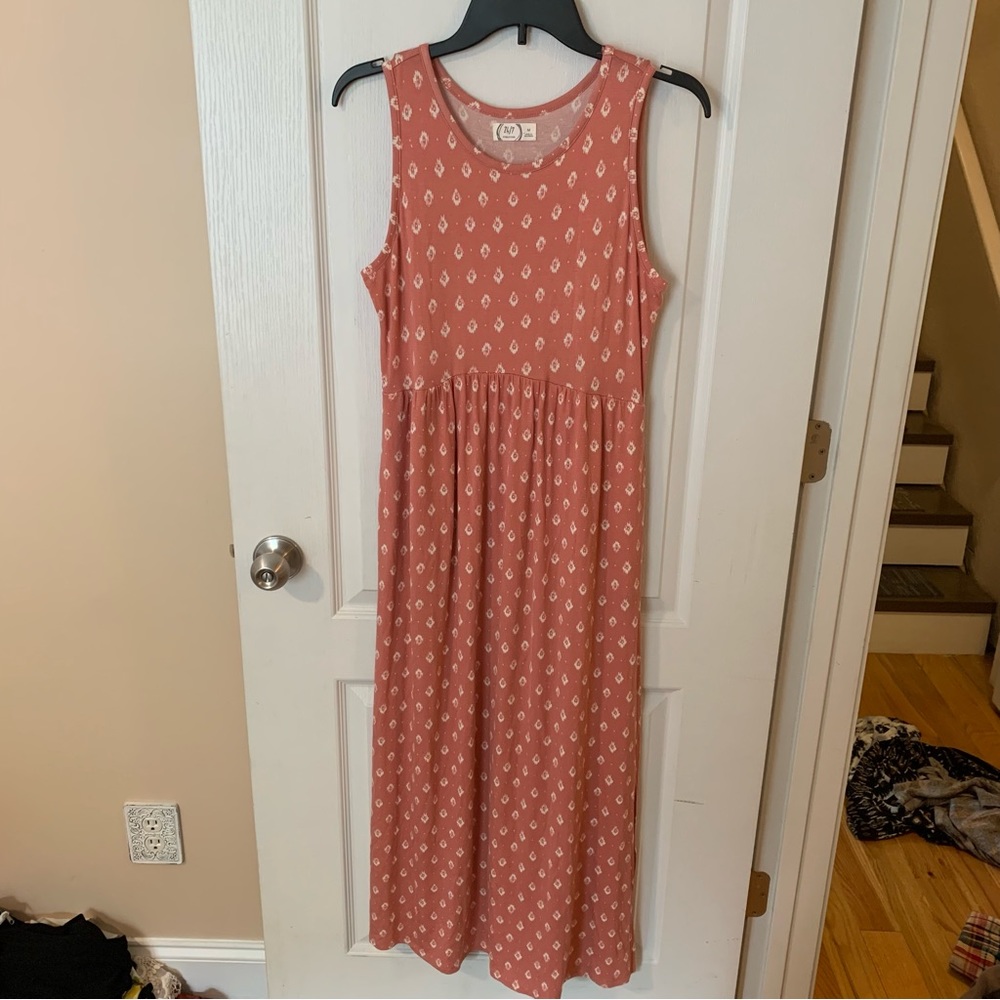 Maurices Peach Patterned Soft Summer Maxi Dress - image 1